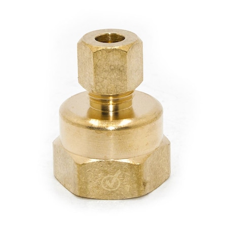 Thrifco Plumbing No. 66 5/16 Inch x 1/4 Inch Lead-Free Brass Compression FIP Adapte 6966009